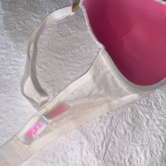 pink wear everywhere t-shirt lightly lined bra - Picture 7 of 8